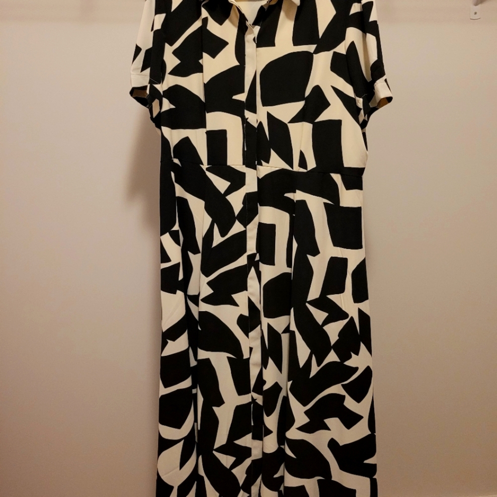 New York & Company Black and White Dress XL - Picture 2 of 5